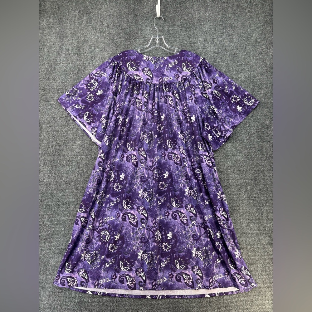 Vintage Anthony Richards Purple Floral Muumuu Wom… - image 3
